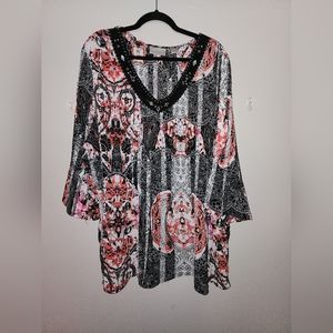 Avenue 3/4 Length Sleeve Blouse